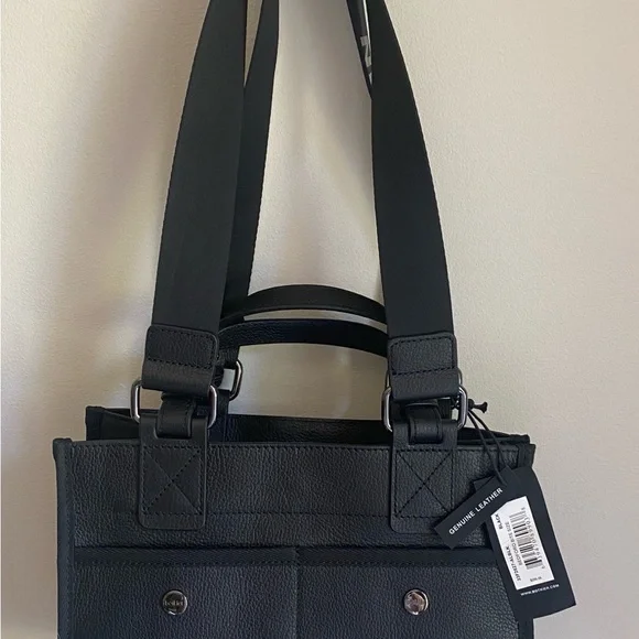 Botkier New York BEDFORD BITE Size 23F2827-ALBLK Black Leather Satchel NWT $288 - Picture 12 of 14